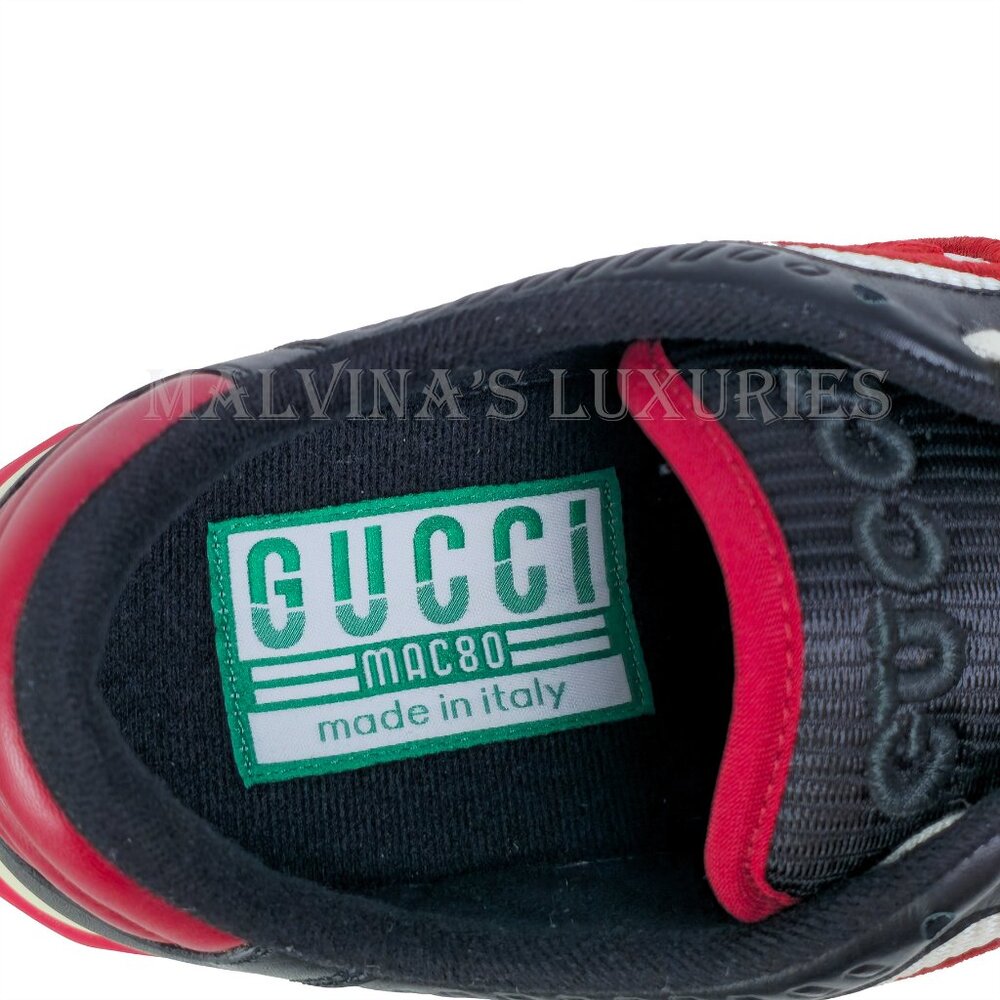 GUCCI SNEAKERS MENS MAC 80 EMBROIDERED SHOES w LOGO sz 7.5G US 8 - Picture 11 of 14